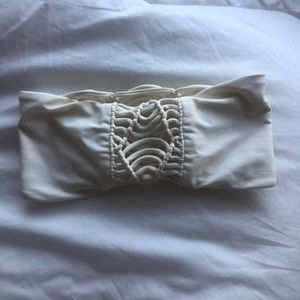 Mikoh strapless bikini top with detail